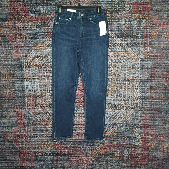Lauren Ralph Lauren LRL womens dark Regal slim straight hi stretch 2 NWT - Picture 1 of 10
